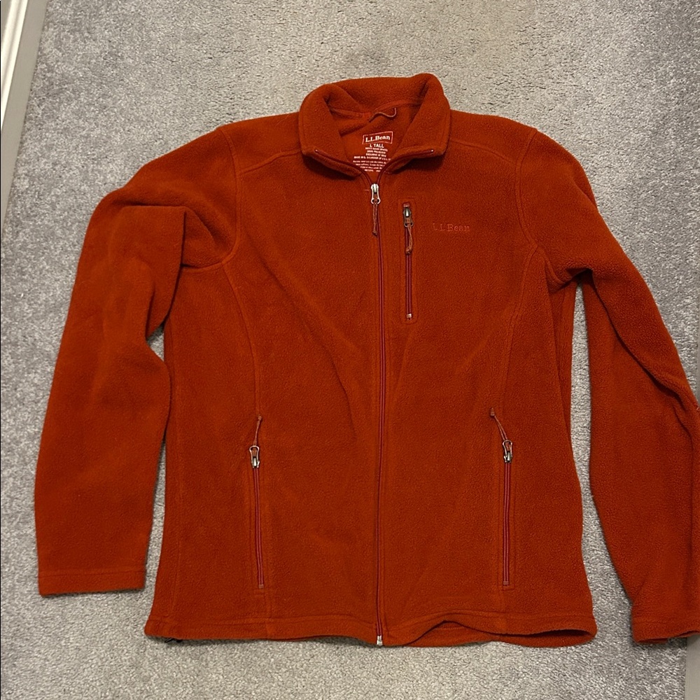 L.L. Bean Men's Rust Fleece Jacket